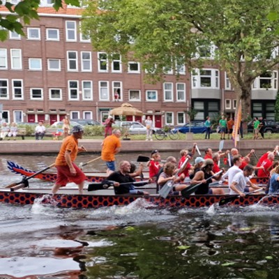 Drakenbootrace op de Rotte 2025