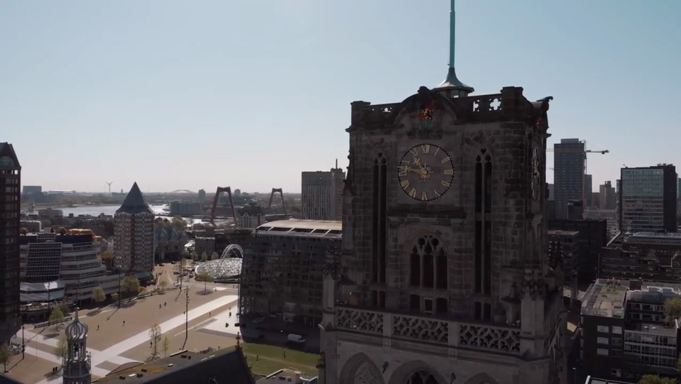 Binnenrotte en Blaak met Laurenskerk